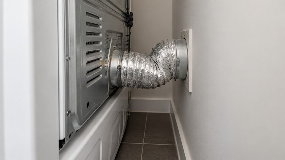 Conduit de sécheuse écrasé